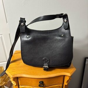 Patricia Nash Black Leather Crossbody Bag